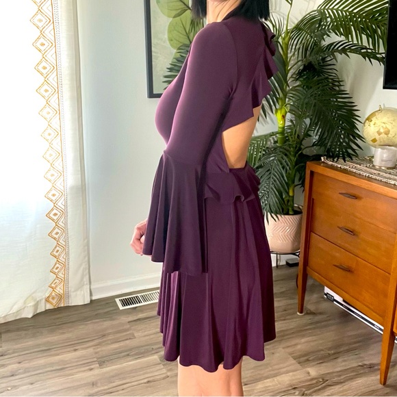 ASOS Plum Purple Bellsleeve Dress, Size: 6, Disco 60’s 70’s Retro Style,… - Picture 4 of 9
